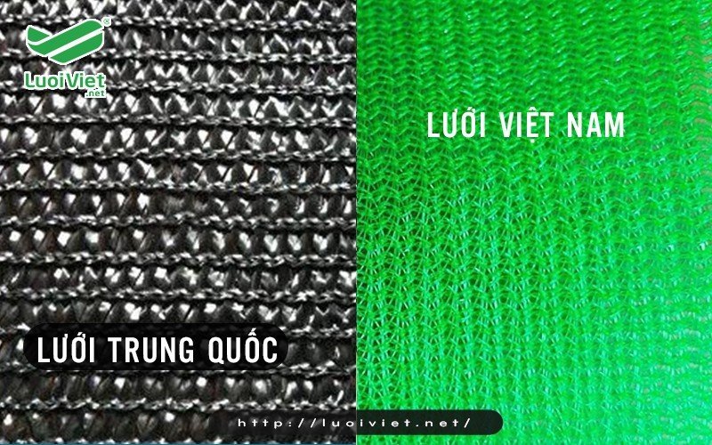 So sánh lưới che nắng Việt Nam và Trung Quốc